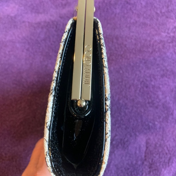 Jimmy Choo Tan/Black Lace Clutch Bag - Picture 3 of 8